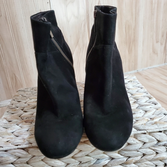 Michael Kors Embellished Boots Womens 6 Arabella Ankle Booties Black Suede Zip - Picture 4 of 6